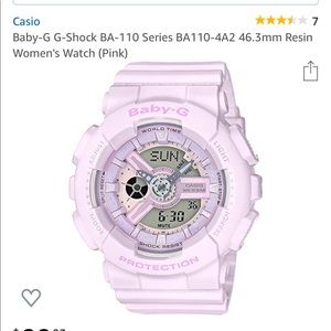 Baby g shock light pink